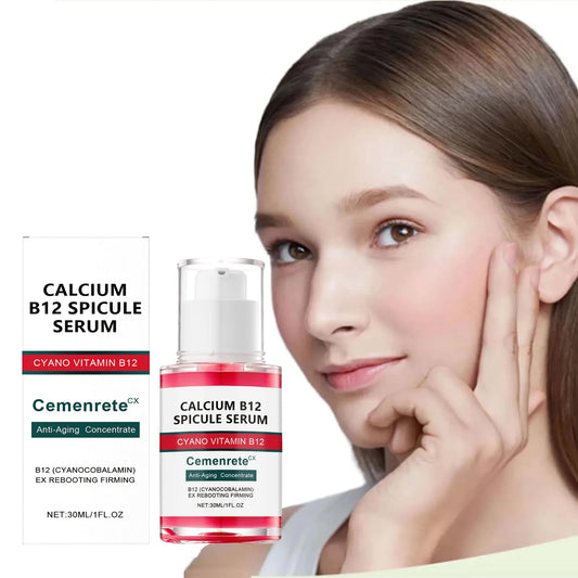 Anti-Aging Serum Collagen Smooth Wrinkle Vitamin Calcium B12 Pores Minimizer Firming Repairing Nourish Fade Fine Lines Essence
