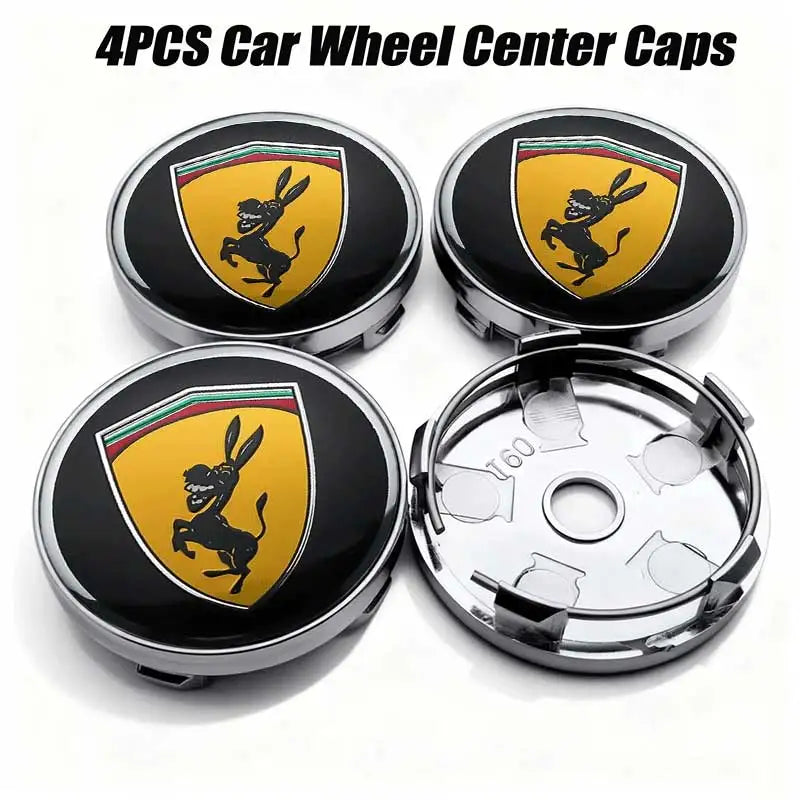 4pcs 56mm 60mm For Funny Donkey Emblem Universal Car Wheel Center Cover Hub Cap Sticker Replacement