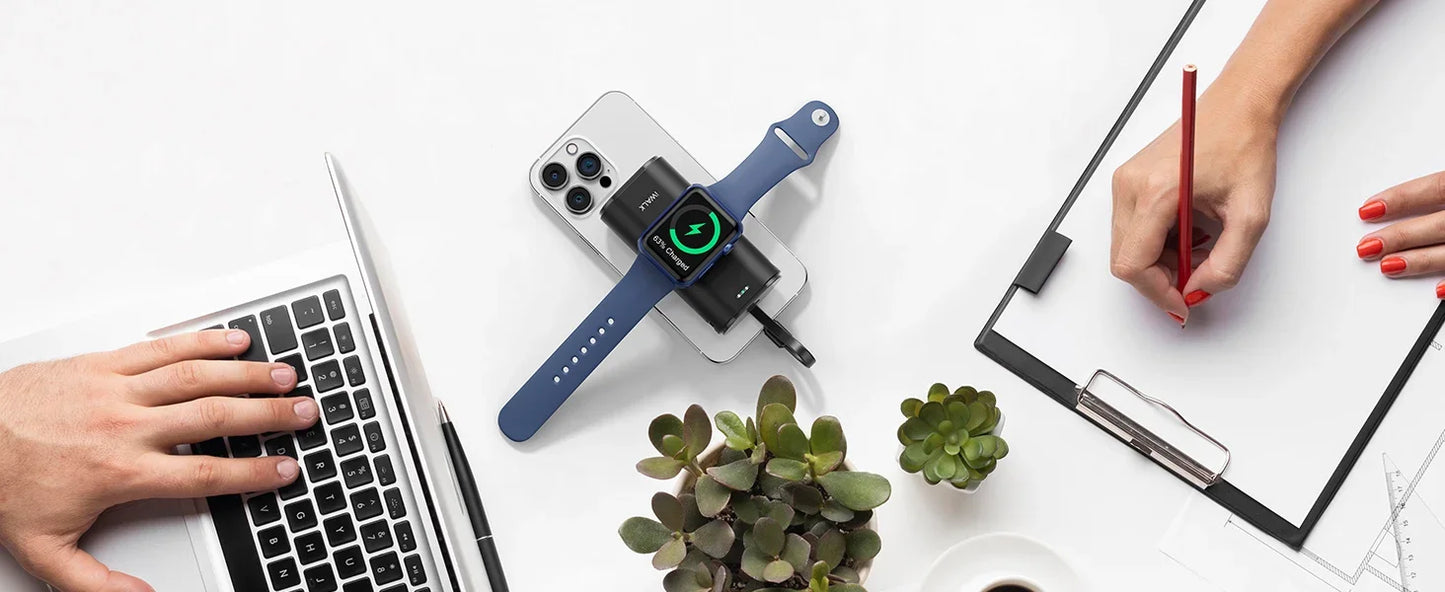 iWALK 9000mAh Magnetic Power Bank — Fast Wireless Charging with Built-in Cable