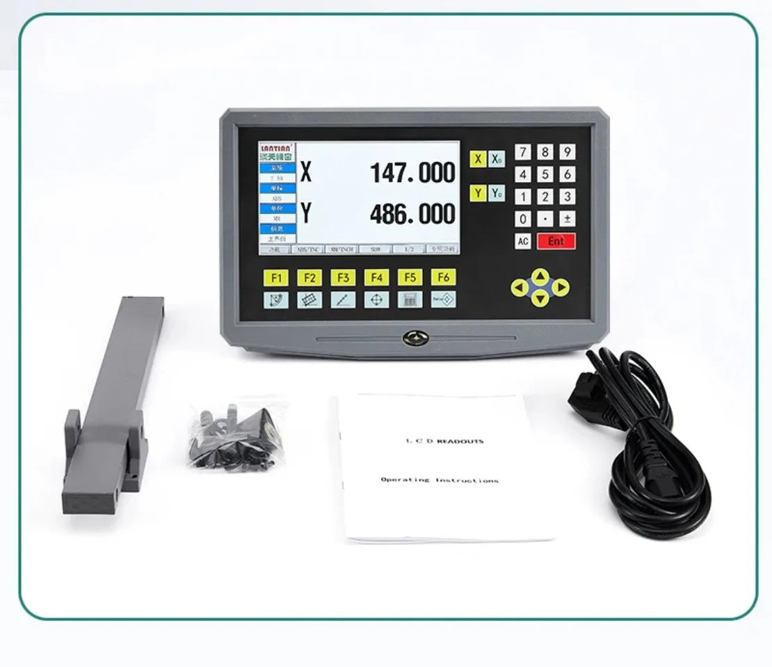 LCD DRO  Display YH800-2 2 Axis  19 language AC90-260V Displacement sensor  50-1000mm Linear Scale Encoder Grating Ruler