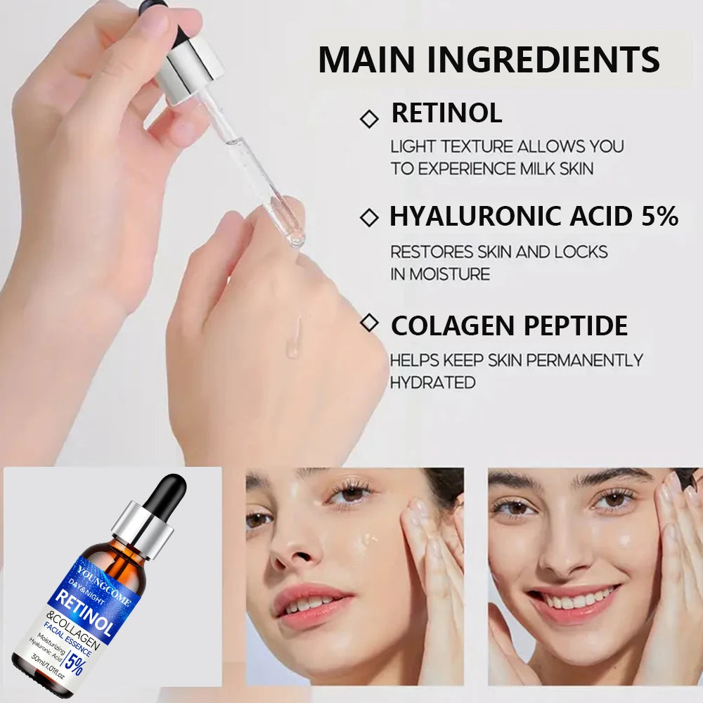 YOUNGCOME Retinol Cream & Serum Combo Set – Locks In Moisture, Repairs Skin, Smooths Wrinkles & Increases Elasticity | Anti-Aging Face Care for Women