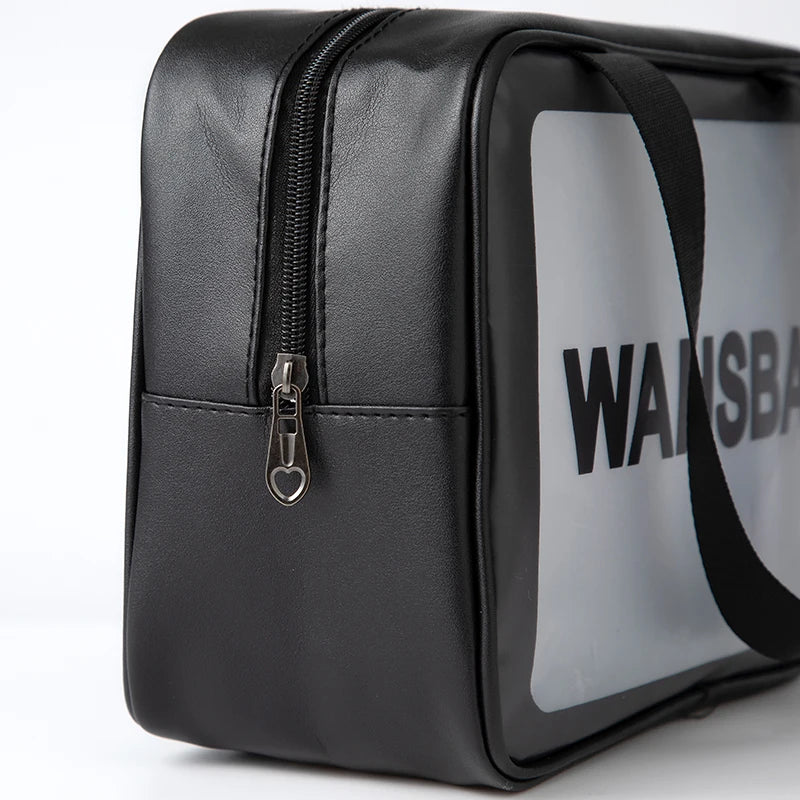 Large Capacity Makeup Bag Transparent PVC Waterproof Travel Toiletry Bag Cosmetics Organizer Storage Tote Clear 3Pcs Wash Bags