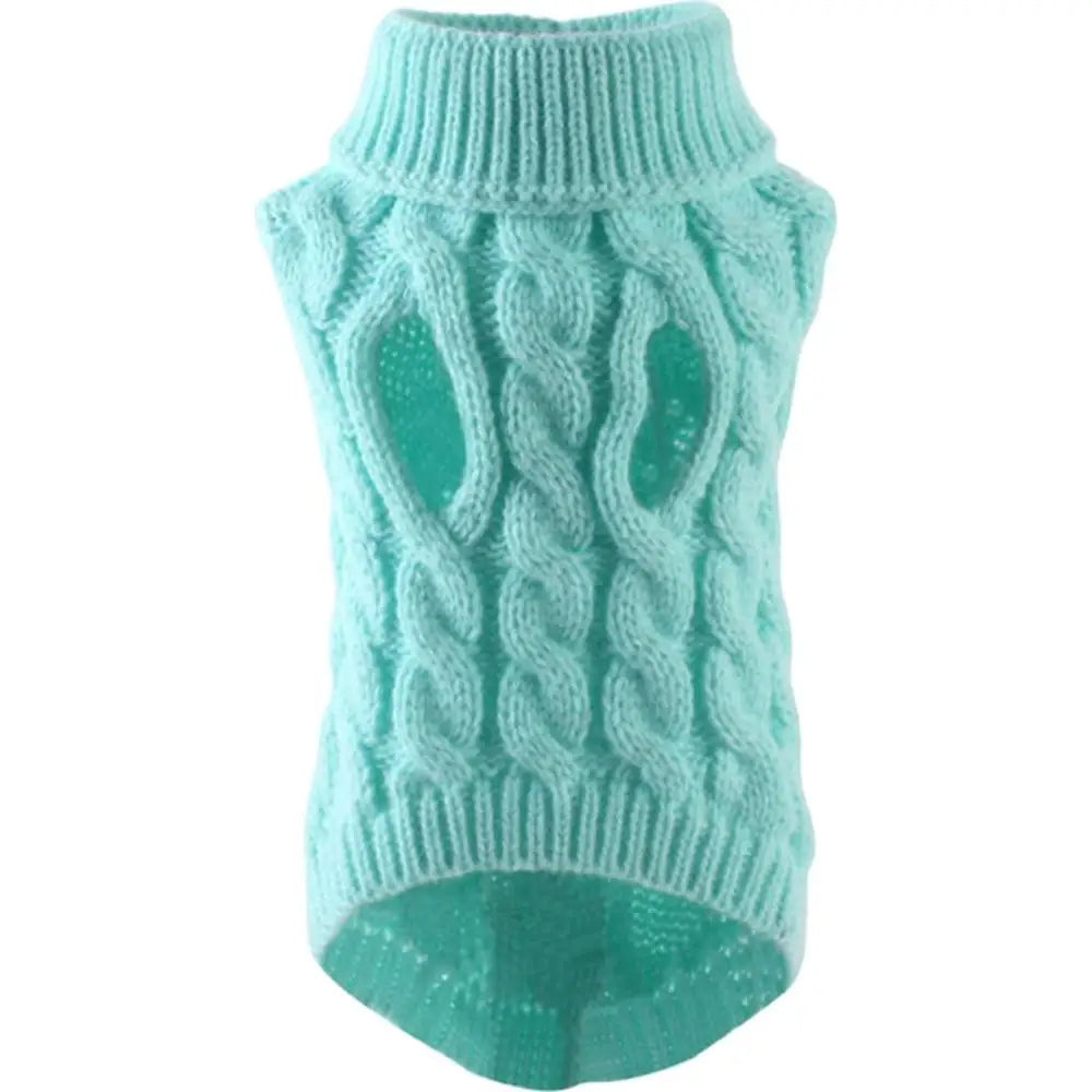Turtleneck Knit Pet Sweater - Warm Winter Clothes for Small Dogs and Cats - photo 8