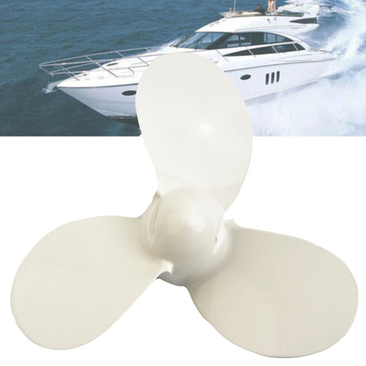 Metal Outboard Propeller With Three Leaves White Aluminum Alloy 7 1/4X5-A Outboard Engine Propeller Ship Spare Parts Propelleres