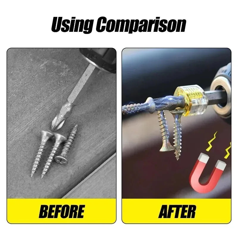 10/1PCS Screwdriver Bit Powerful Magnetizer Universal 1/4" Hex Drill Magnetic Ring Screw Holder Magnetic Coil Repair Hand Tools