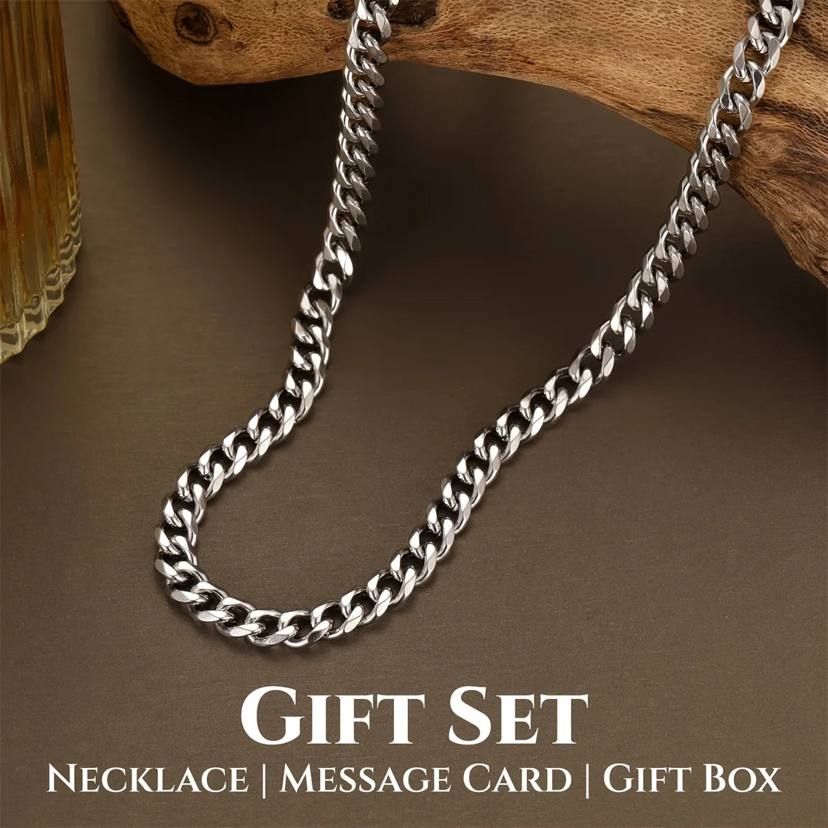 Cuban Chain Necklace for Him — Gift-Boxed Promise Necklace