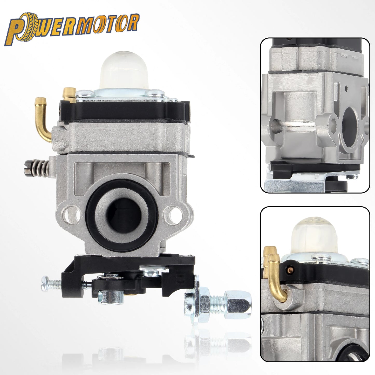 11mm/15mm Brushcutter Carburetor for 2-Stroke Hedge Trimmer 22cc-52cc Universal Fit Carb Brush Cutter Chainsaw Replacement Part