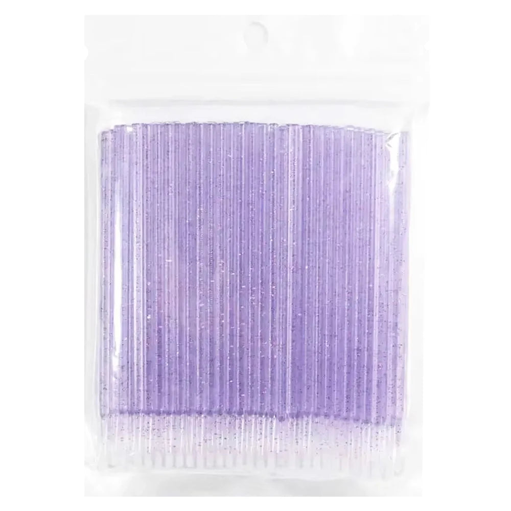 MMAlto 100pcs Eyelash Cleaning Microbrushes – Micro Cotton Swab Makeup Remover & Lash Extension Cleaning Tool | 14 Colors