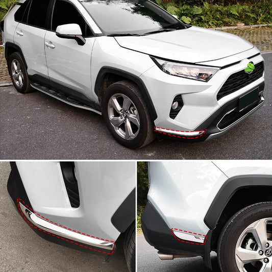 Stainless Steel Bumper Protector Trim — Toyota RAV4 (2019–2022)