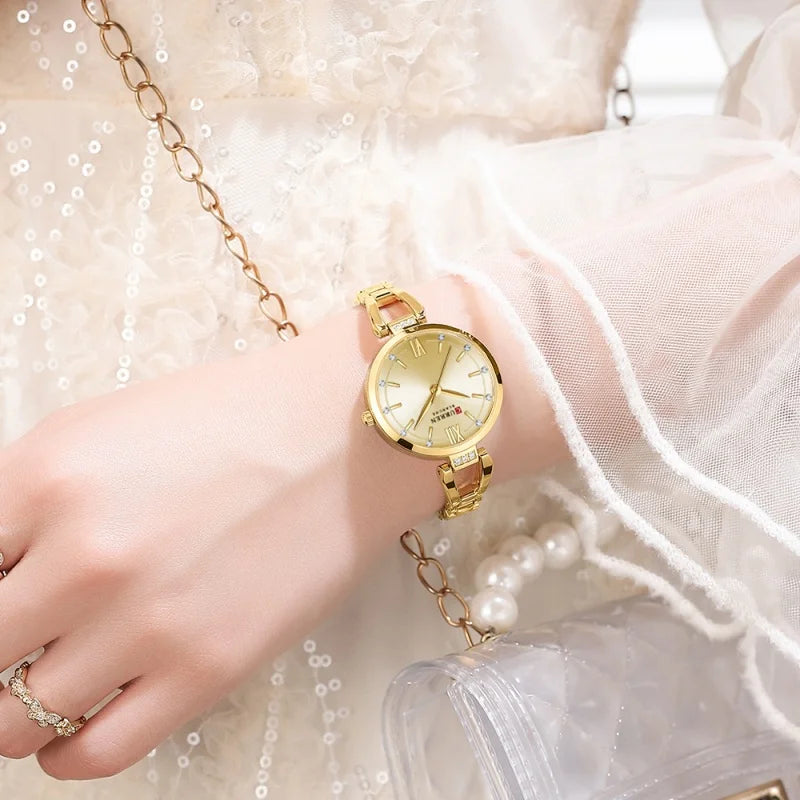Luxury Women's Stainless Steel Quartz Watch - CURREN 9092