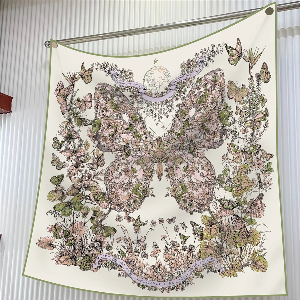 90cm Elegant Floral Silk Scarf for Women - Versatile Fashion Accessory