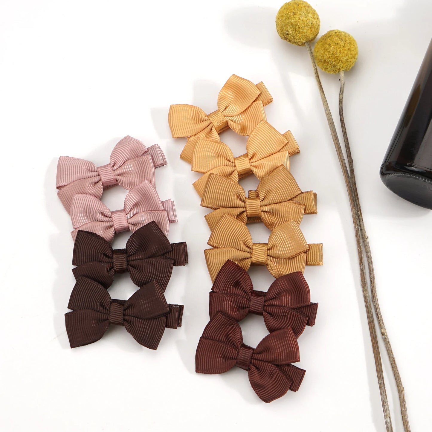 10/20/25/50pcs Baby Girls Hair Bows in Pairs 2'' Ribbon Bows Alligator Hair Clips Barrettes for Infants Toddlers Girls Kids
