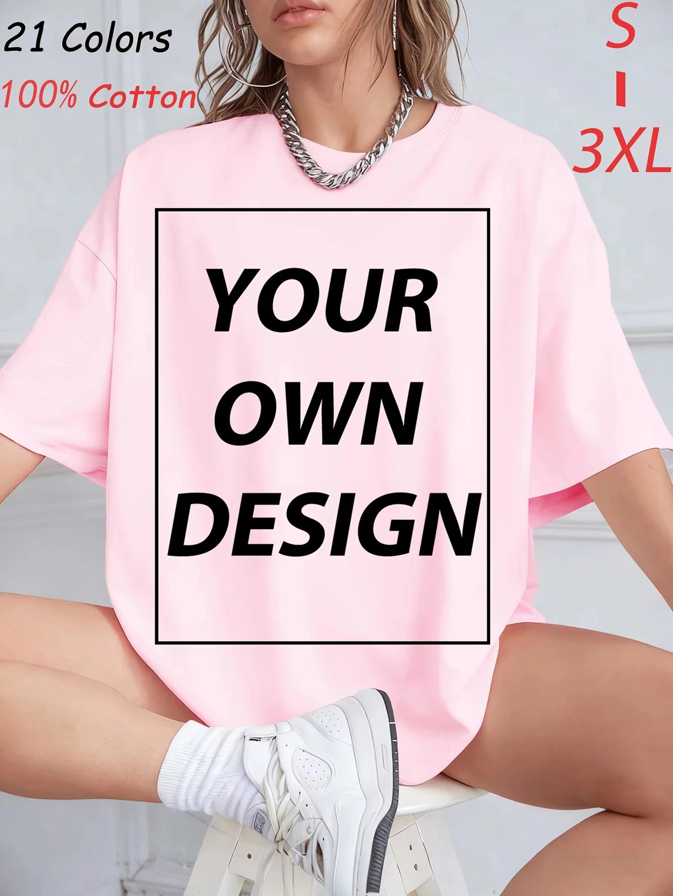 Personalized Custom Print Summer Y2K Team T-Shirt Cotton Casual Loose Short Sleeve Basics Fashion Tee Work Breathable Streetwear