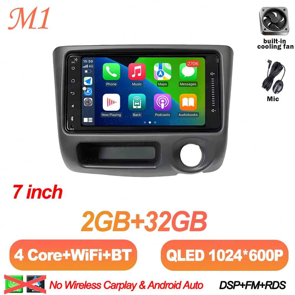 8-Core Android Car Stereo for Toyota Vitz XP10, Yaris, Platz & Echo (1999–2005) — CarPlay, RDS, Touchscreen