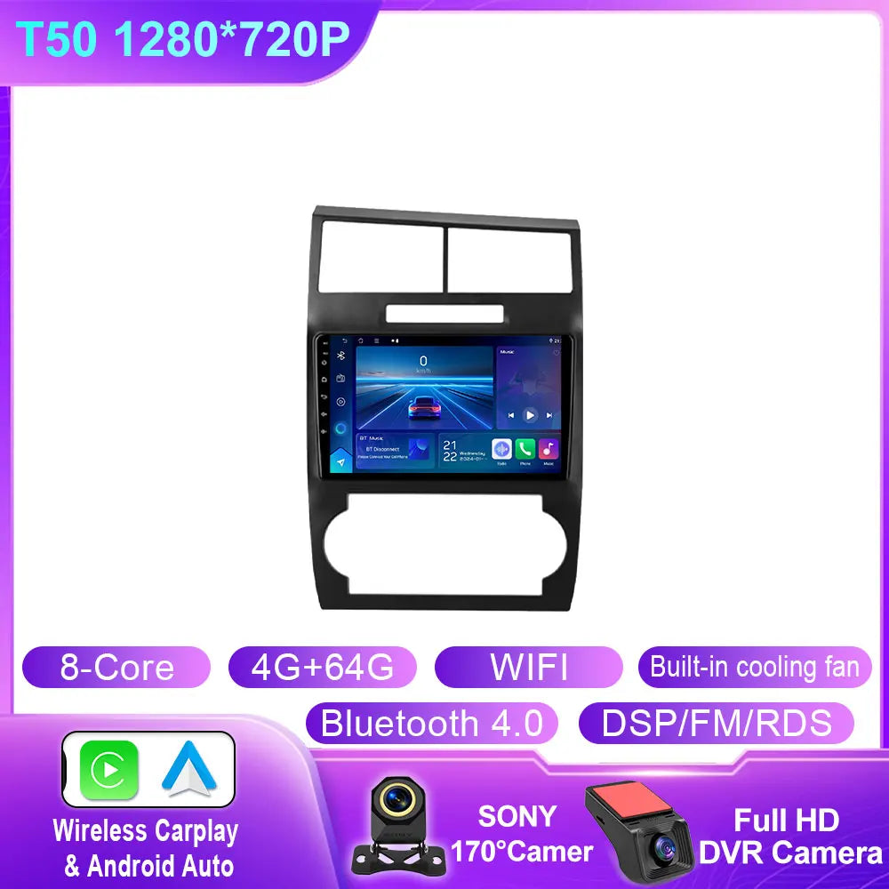 Car Radio Carplay For Dodge Charger LX 2005-2010 For Dodge Magnum 2 2003-2007 Navigation GPS Android Auto Stereo 4G Wifi No 2din
