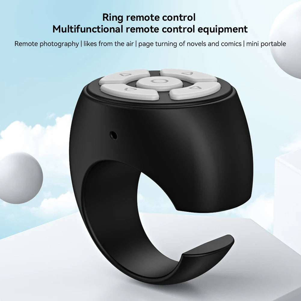 Bluetooth Selfie Remote Control for Mobile Phone App Page Turner Bluetooth Scrolling Camera Video for Tik Tok E-book