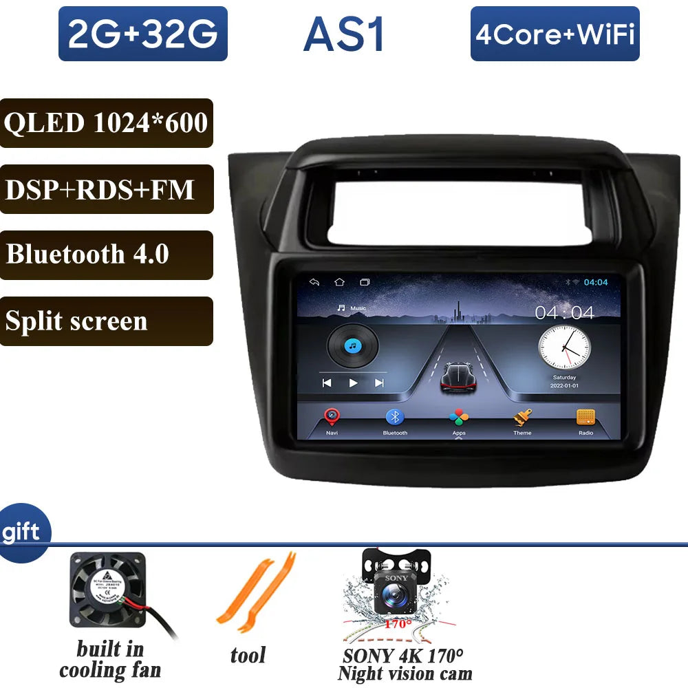 Car Radio Carplay For Mitsubishi Pajero Sport Triton 2014 Navigation GPS Android Auto Stereo Multimedia Player 5G Wifi Bluetooth