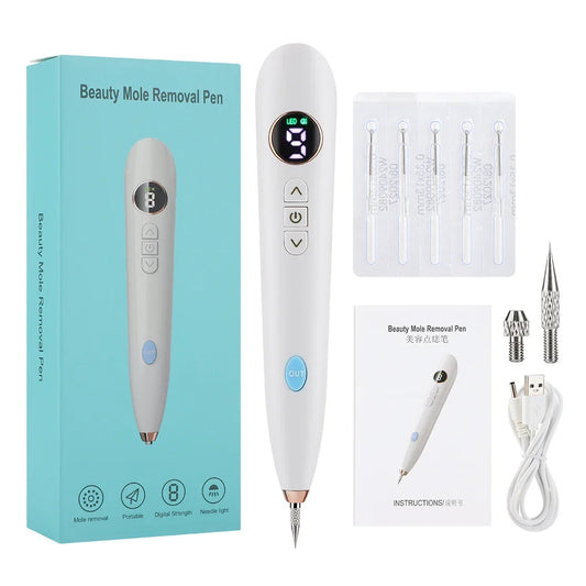 Laser Tattoo Mole Removal Pen 9 Modes LCD Plasma Pen Skin Care Tools Tag Removal Freckle Wart Dark Spot Remover Beauty Care Tool