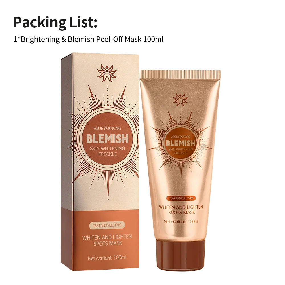 Spots Mask Spots Peel-Off Facial Mask Anti-Blemish Freckle Brightening Mask Deeply Clean Pore Tightening Moisturize Glowing Skin