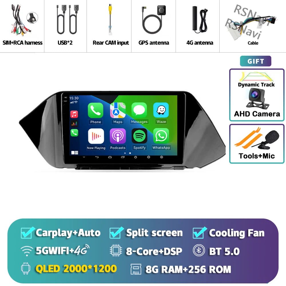 Android 16 Car Radio Multimedia Player For Hyundai Sonata DN8 2019 2020 Carplay Auto WIFI+4G BT Autoradio Stereo DSP Snapdragon