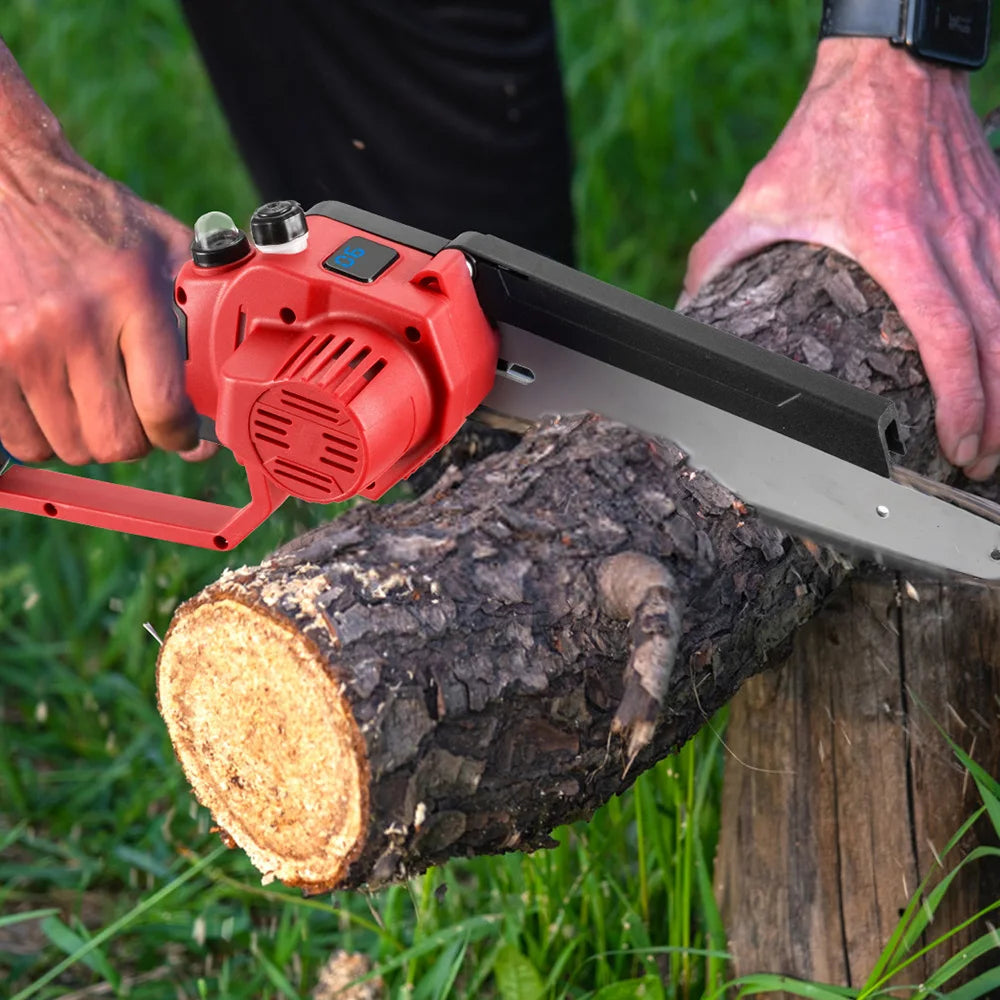 ONEVAN 4500W 8 Inch Brushless Electric Saw Chainsaw With Oil Spray Rechargeable 45000RPM Woodworking Tool For Makita Battery Pin