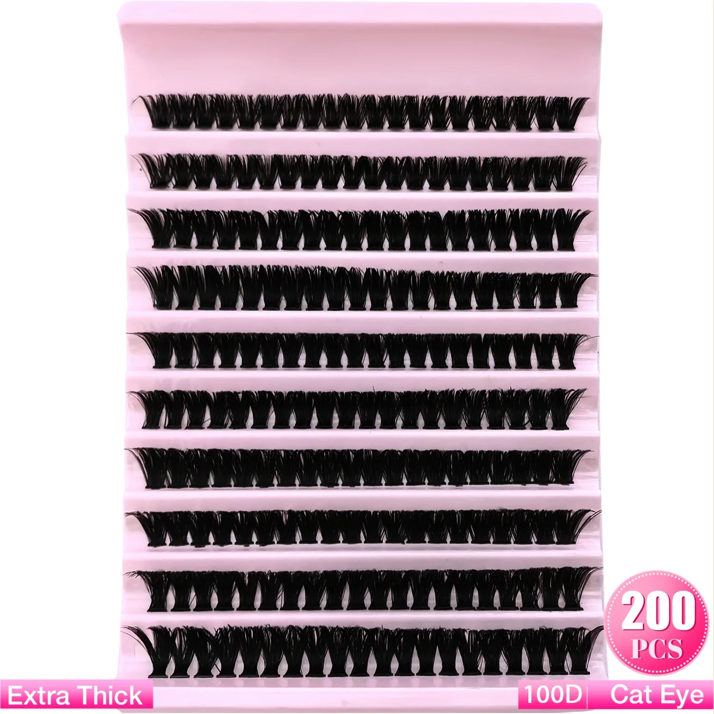 Mixed Tray Individual Cluster Lashes - 160pcs Natural Look