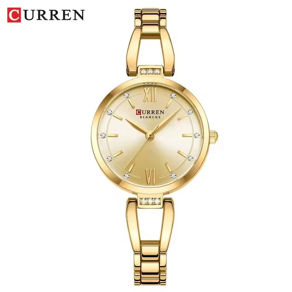 Luxury Women's Stainless Steel Quartz Watch - CURREN 9092