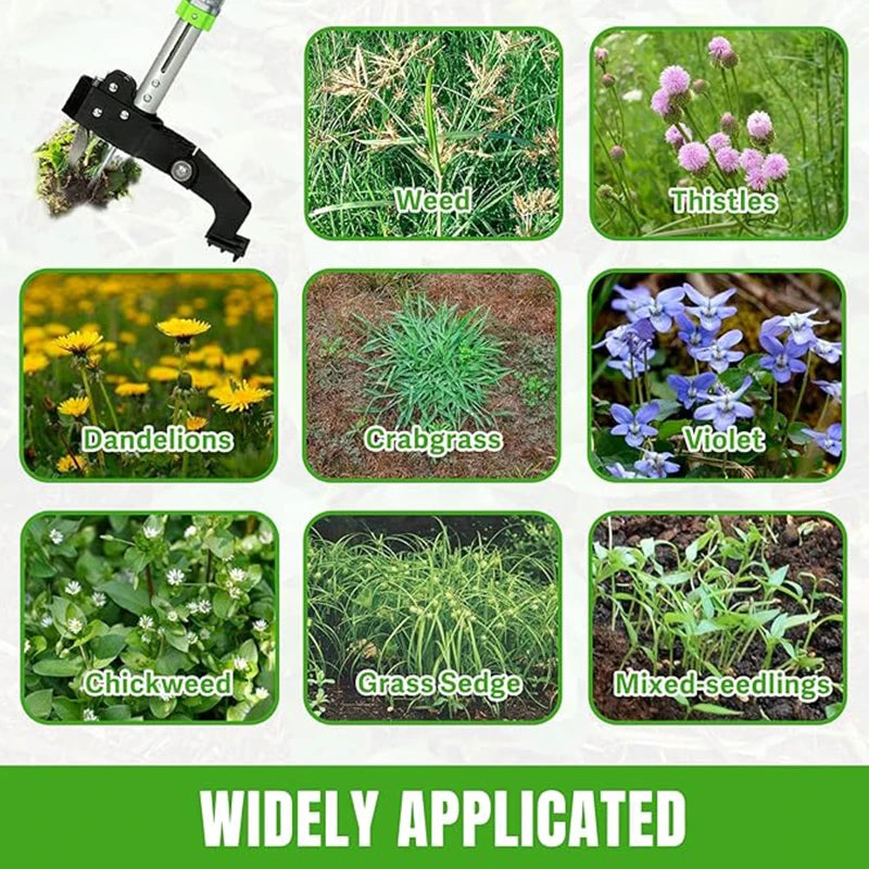 2025The Garden Manual Weeding Tool Smoothly Removes Weeds Without Bending Over With a Long Pedal sharp 4-paw Weeder