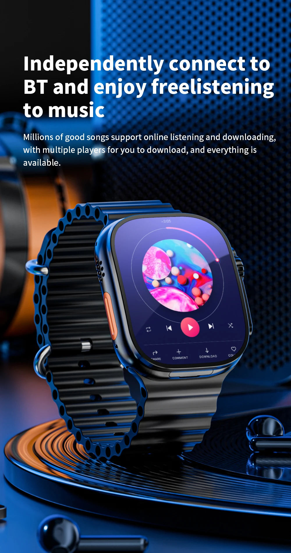 S10 Ultra 3 Smartwatch — 2.29" Curved Display, GPS, WiFi & SIM Support