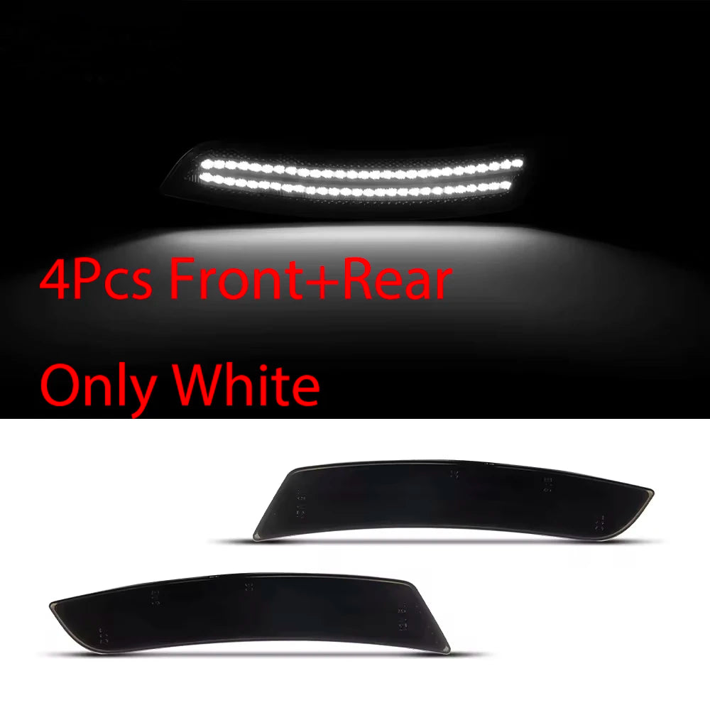 4Pcs LED Front Rear Bumper Side Marker Lights For Chevrolet Chevy Camaro 2016-2021 Cadillac CTS ATS Car Accessories OEM#23169181