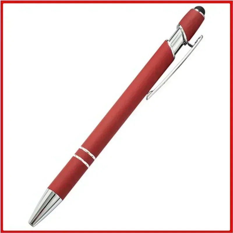 20-200 Pcs Custom Logo Metal Ballpoint Pen Text Engraving Touch Screen Advertising Pen Office School Private Customization Gift