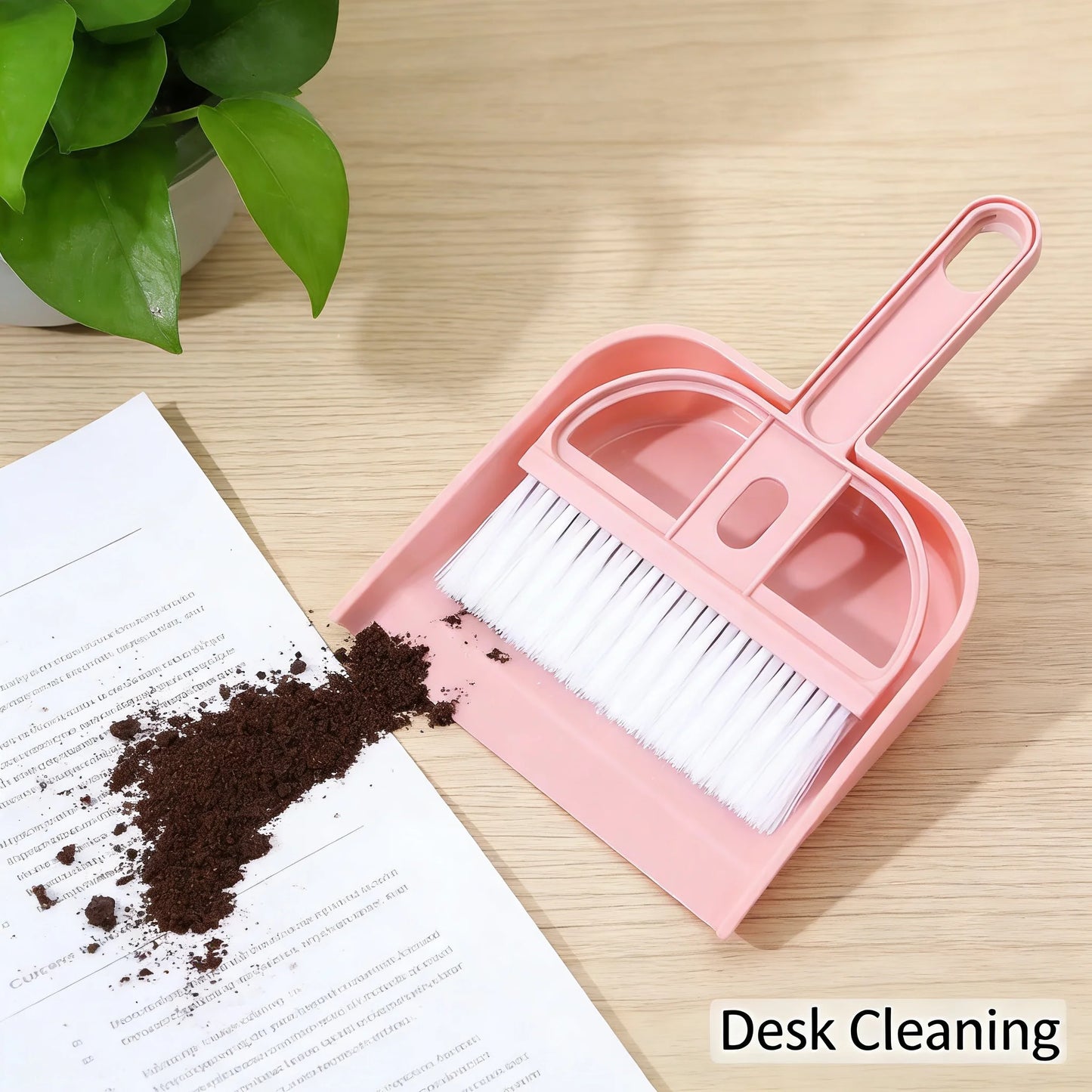 Mini Desk Broom And Dustpan Set Small Handheld Brush Dustpan For Desktop Keyboard Tabletop Cleaning