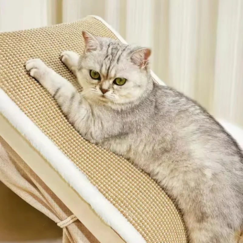 Cat Tent Villa Pet Bed Cozy Half-Enclosed Wooden Cat Bed All-Season Dual-Use Durable No Scraps Drop Cat House for Cats Kittens