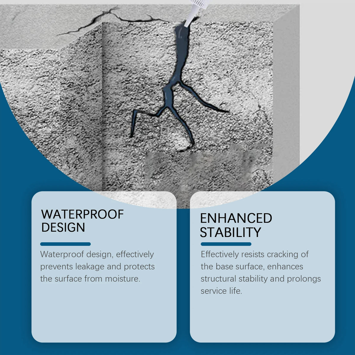 Concrete Crack Filler & Roof Waterproof Leak Repair Sealant