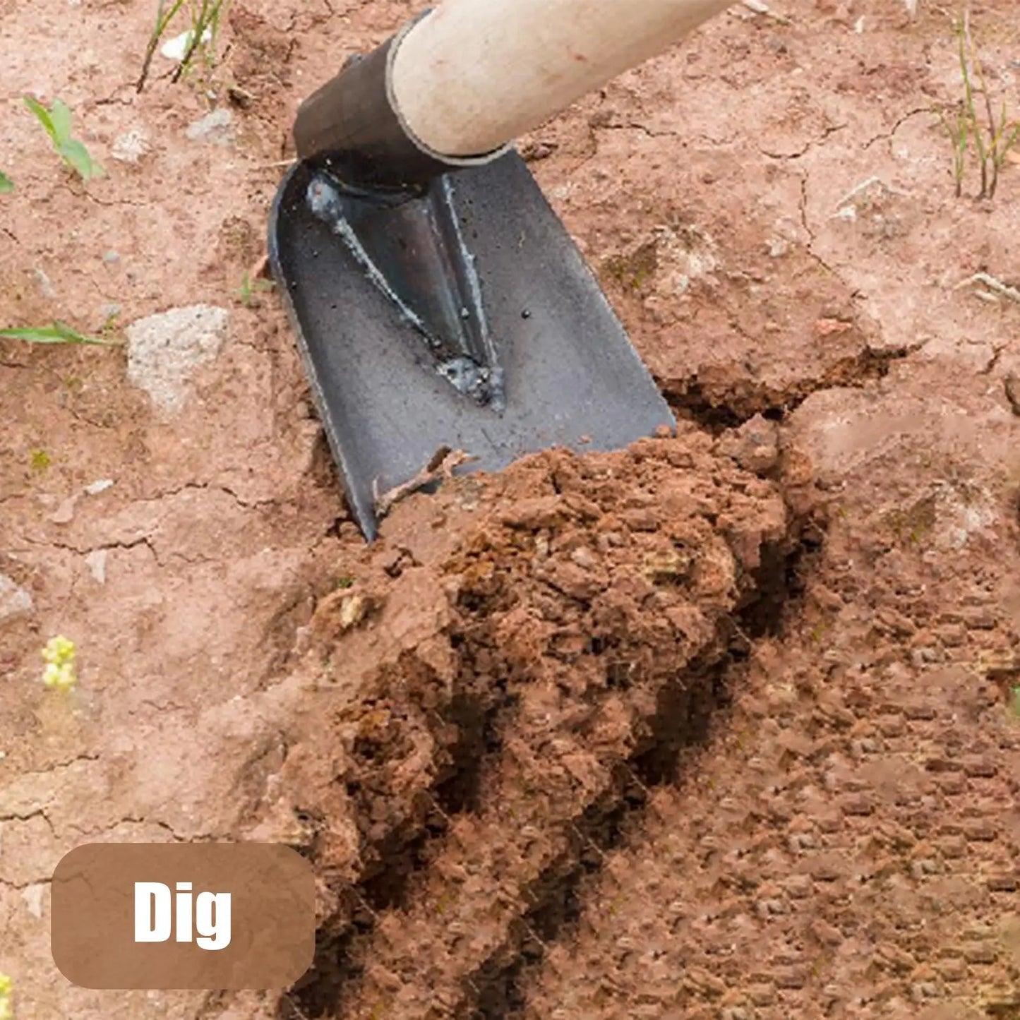 Heavy-Duty Manganese Steel Garden Hoe — Weeding & Cultivator Tool