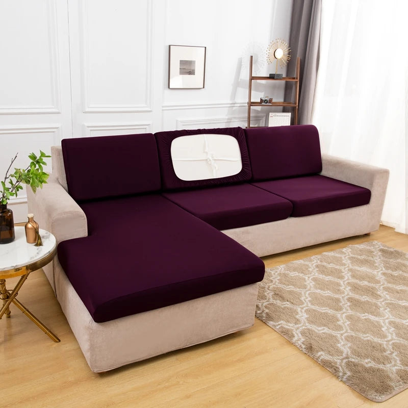 Summer Silk Spandex Seat  Sofa Cushion Cover Pad Protect 2026 Living Room Couch Slipcover 1 2 3 4 Seater Sofa Seat Covers