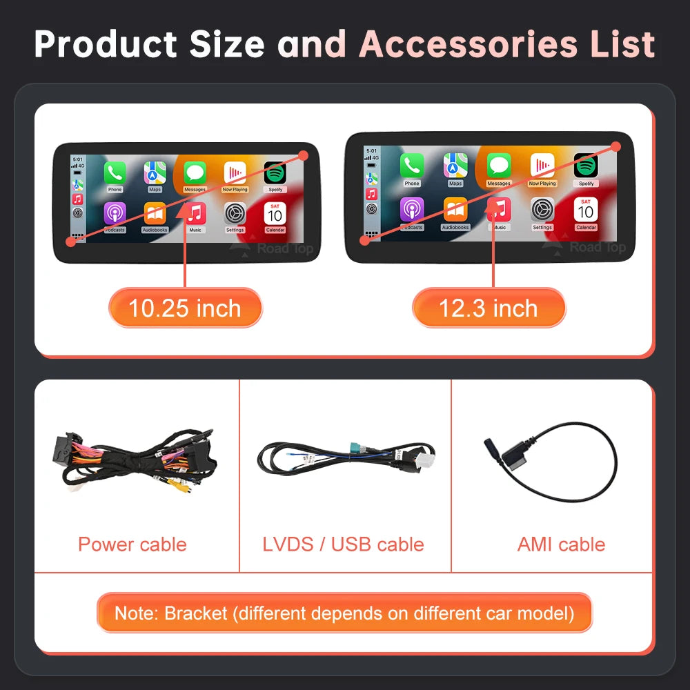 Wireless Carplay Android Auto Car Multimedia Display For Mercedes-Benz A B CLA GLA W176 W463 W246 2013-2015 NTG4.5 Touch Screen