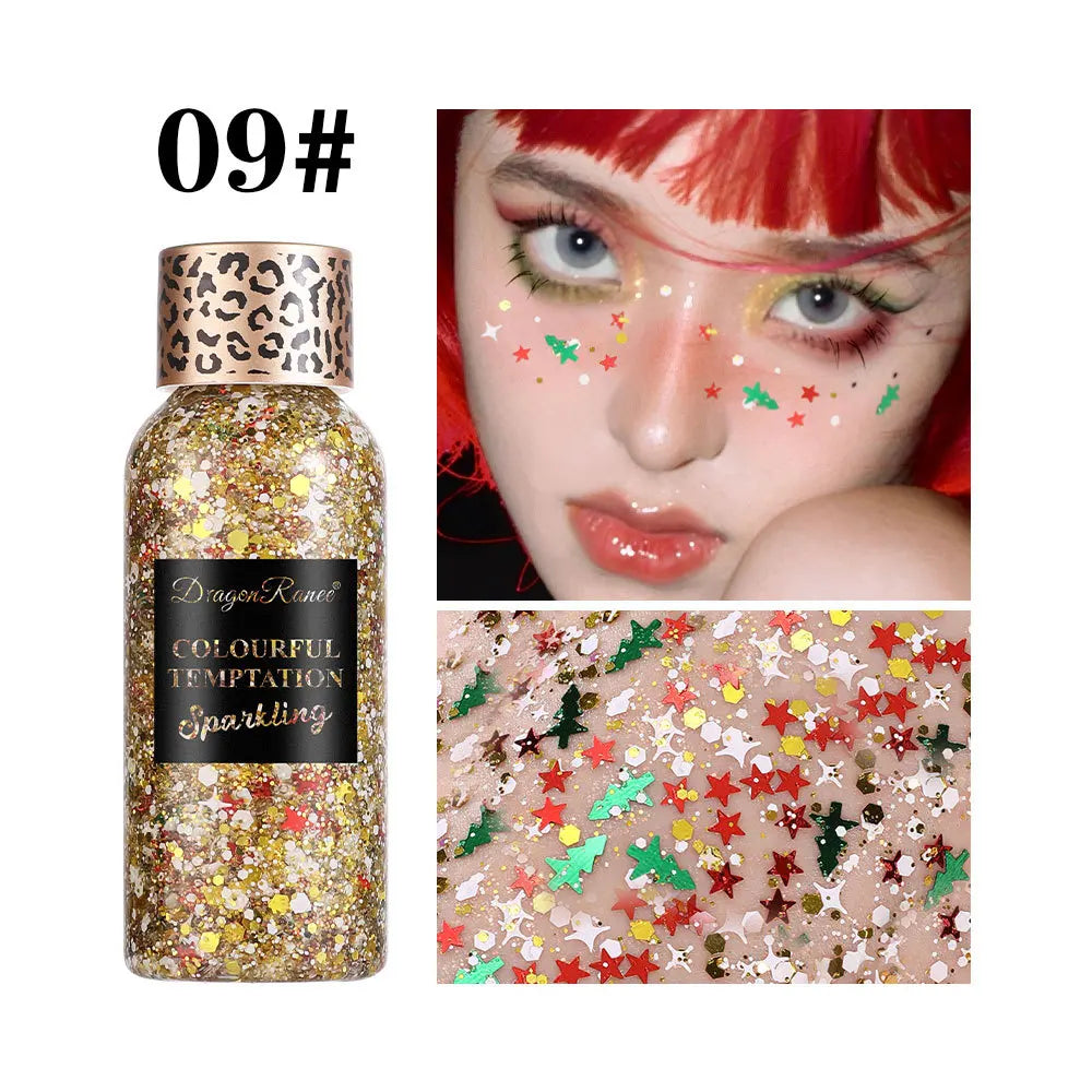 Eye Glitter Nail Hair Body Face Gel Art Waterproof High Gloss Glitter Body Multifunctional Makeup Decoration Party Festival
