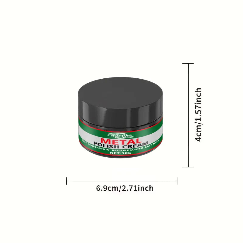 Heavy-Duty Metal Polish & Restoration Cream – Lemon-Scented Shine for Car, Motorcycle, Kitchen & Bath