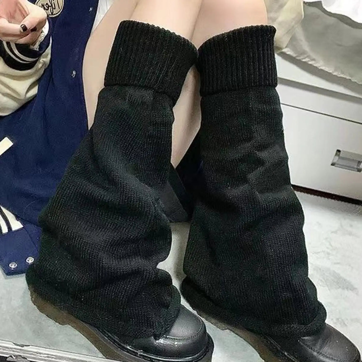 Women's Fluffy Knit Leg Warmers and Arm Warmers