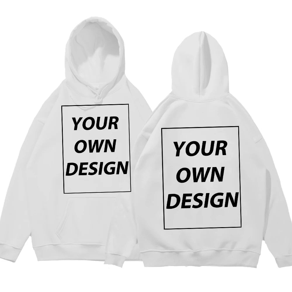 Custom Print Pullover Hoodie, Personalized Sweatshirt