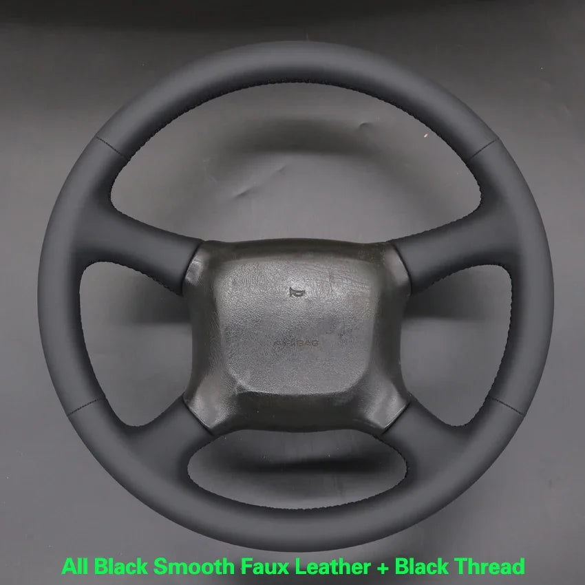 Black Faux Leather Car Steering Wheel Cover For Chevrolet Silverado 1500 Avalanche Blazer K 1500 Chevy Van Tahoe 1999-2002