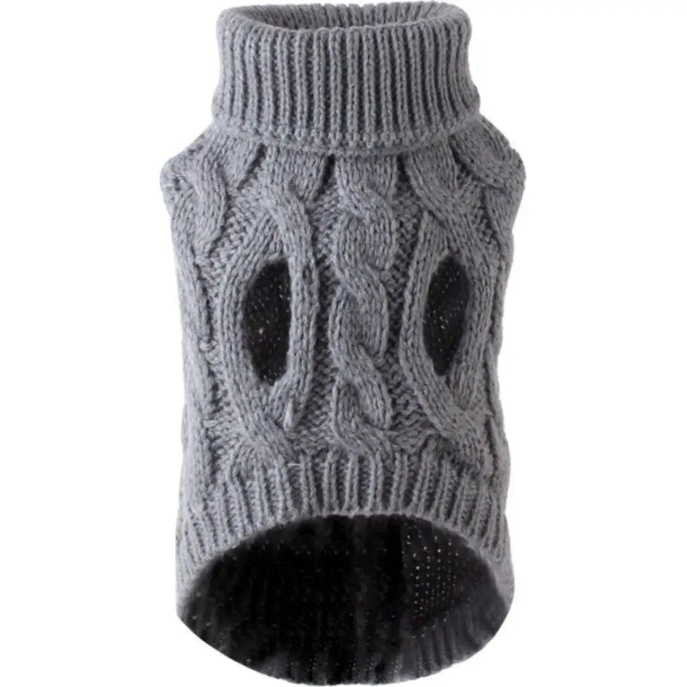 Turtleneck Knit Pet Sweater - Warm Winter Clothes for Small Dogs and Cats - photo 7