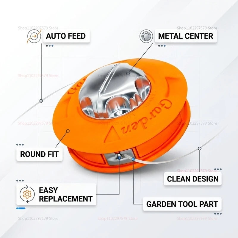 High-quality M10*1.25 automatic lawn mower head, suitable for most garden machinery hedge trimmers.