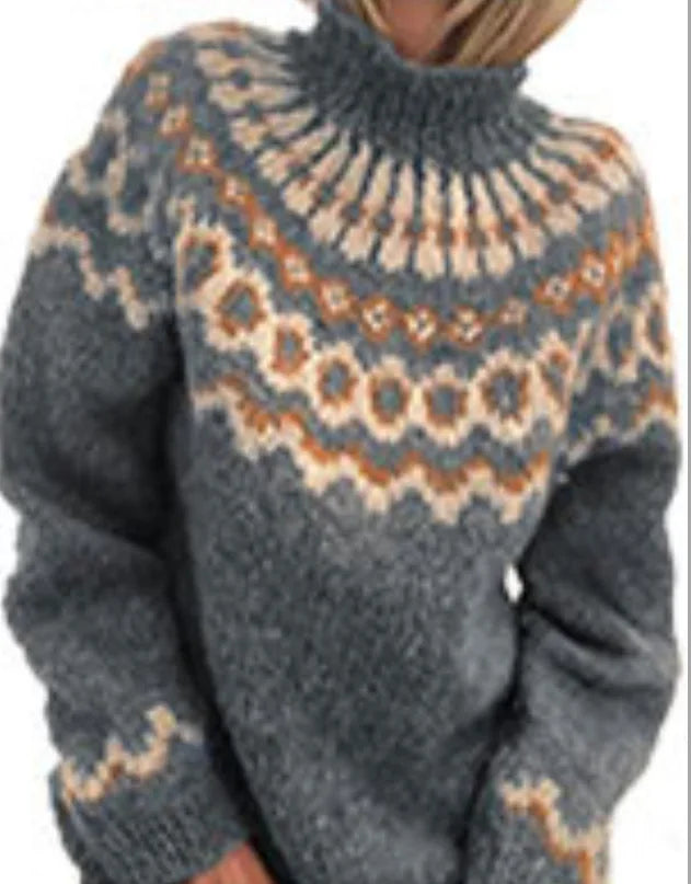 Women's Mohair Knitted Sweater Long Sleeve Crew Neck Fashionable Winter Warm Knitwear Classic Style Premium Quality Wool