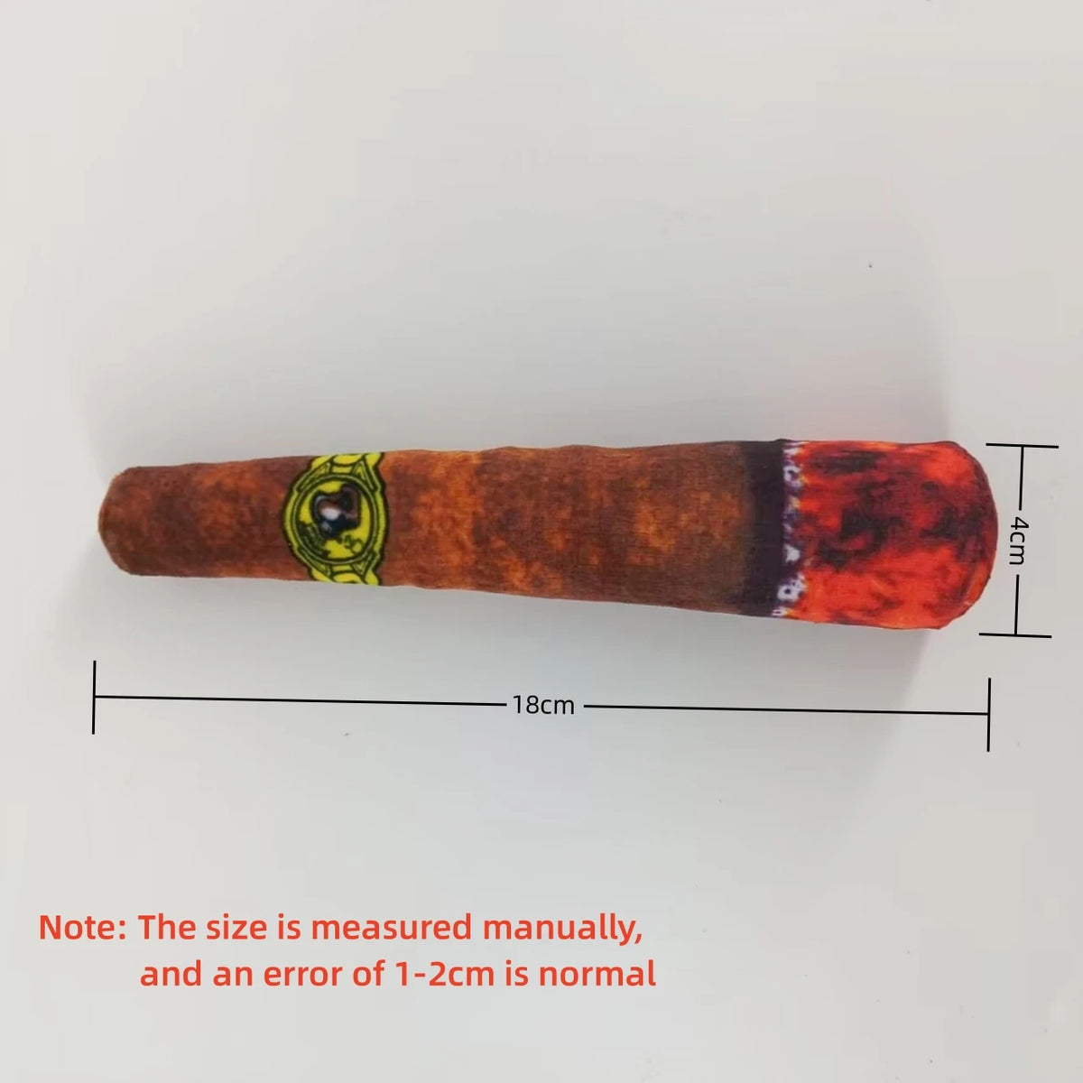 Squeaky Plush Cigar Dog Toy