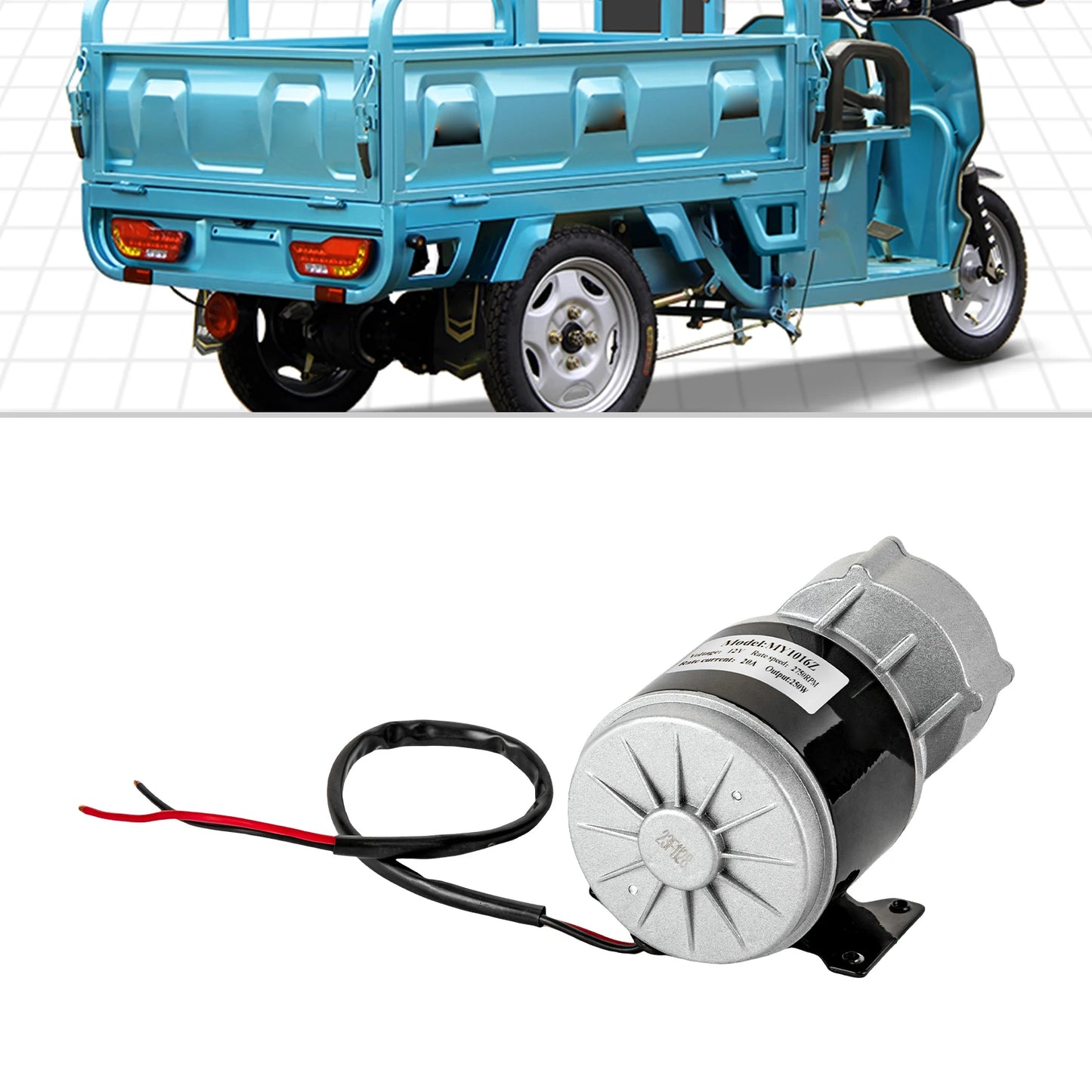 12V Gear Reduction Electric Motor, 250W High-Efficiency Electric Bicycle Brushed DC Motor Reductor,For Motorized Bicycles, Bikes
