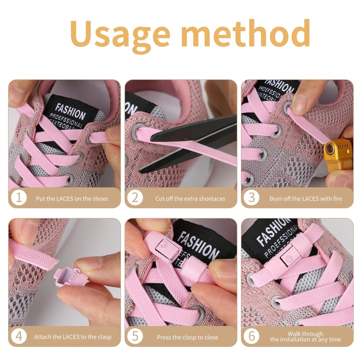 No-Tie Elastic Shoelaces with Press Lock – 8mm Flat Sneaker Laces for Kids & Adults | One Size Fits All Shoes