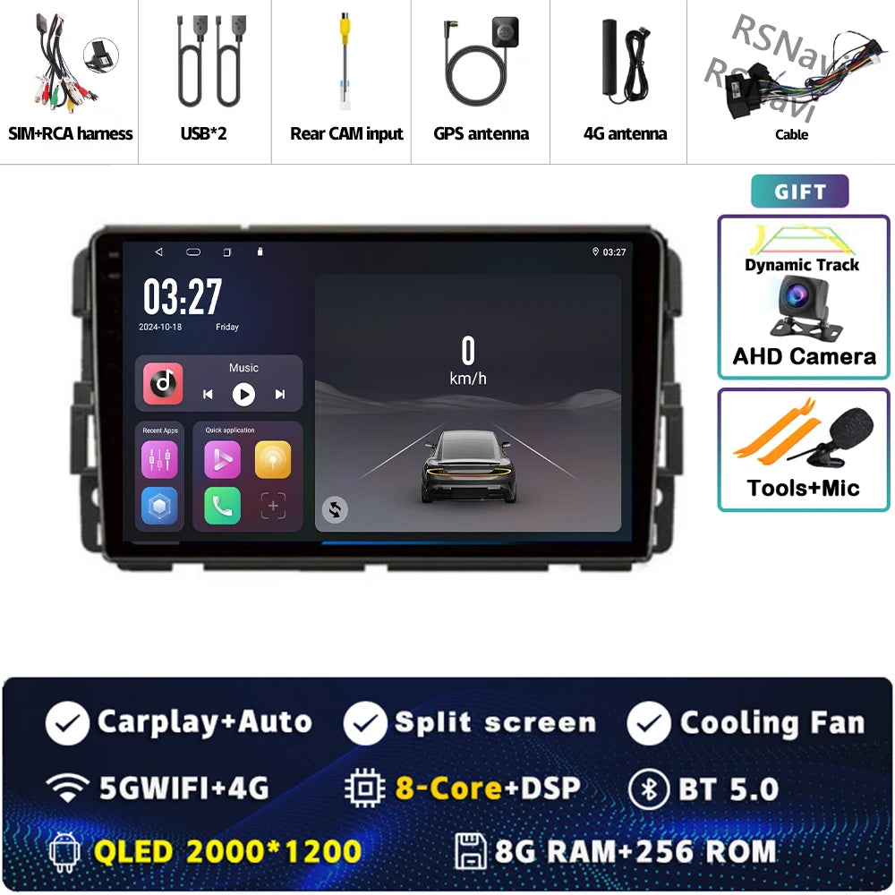 Android 16 Carplay Car Radio for Chevrolet Silverado Impala GMC Yukon Acadia Sierra Multimedia Video Player Navigation Stereo BT