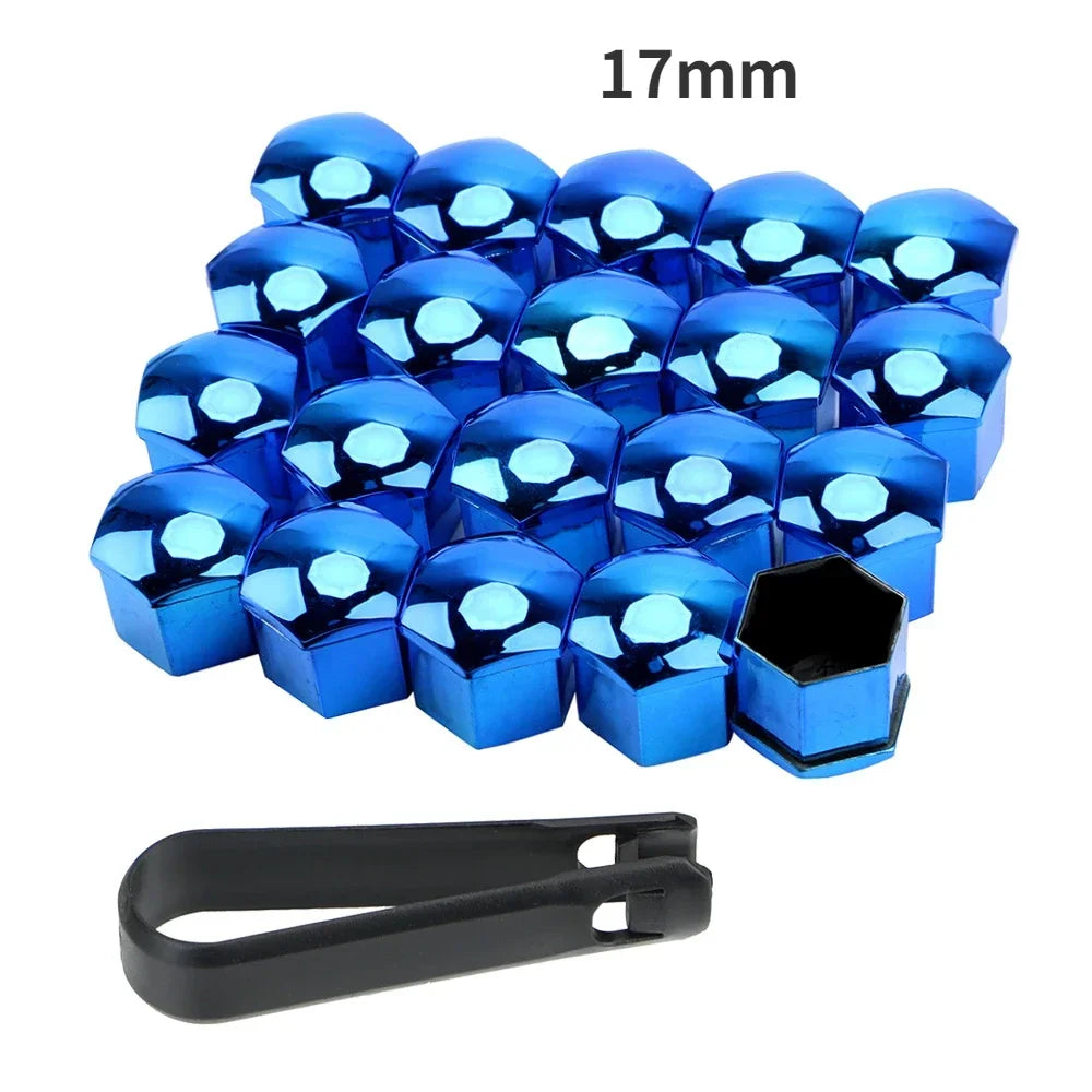 Car Wheel Nut Caps Protection Covers Caps Anti-Rust Auto Hub Screw Cover Car Tyre Nut Bolt Exterior Decoration 19/17mm 20pcs/set